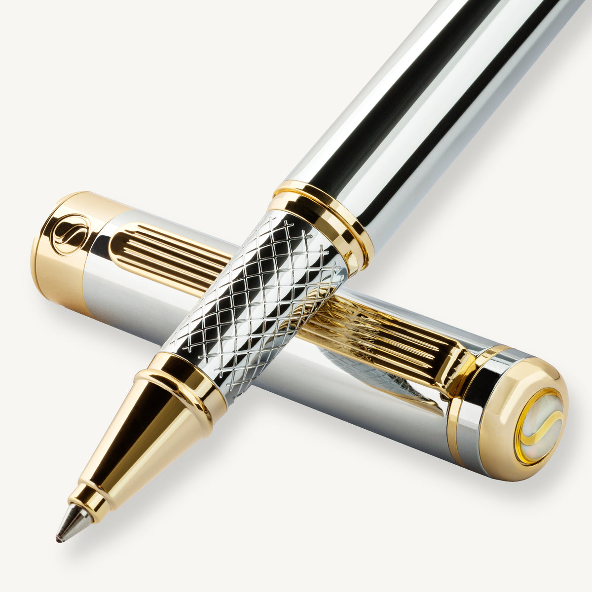 Scriveiner Classic Silver Chrome Rollerball Pen