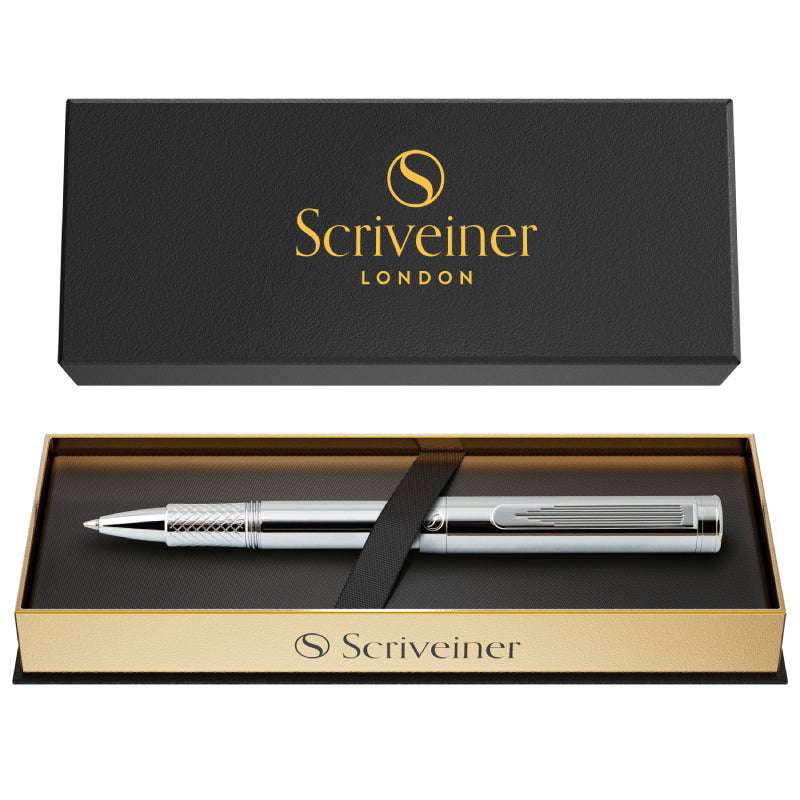Scriveiner Pocket Pen Silver Chrome Rollerball Pen