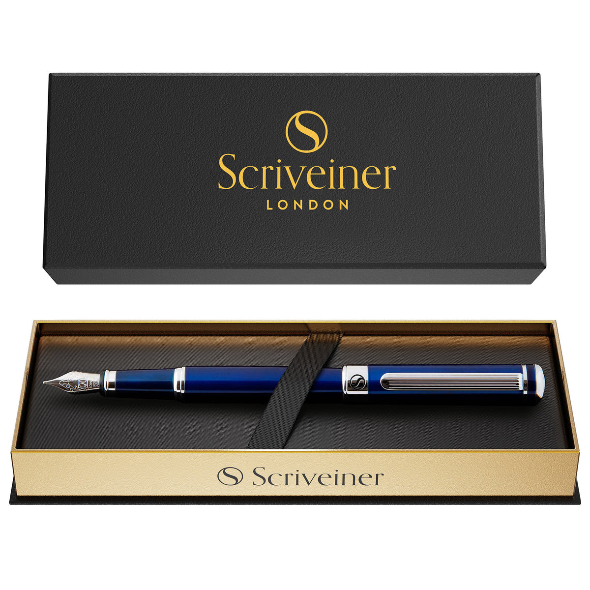 Scriveiner Classic Midnight Blue Fountain Pen - Medium Nib