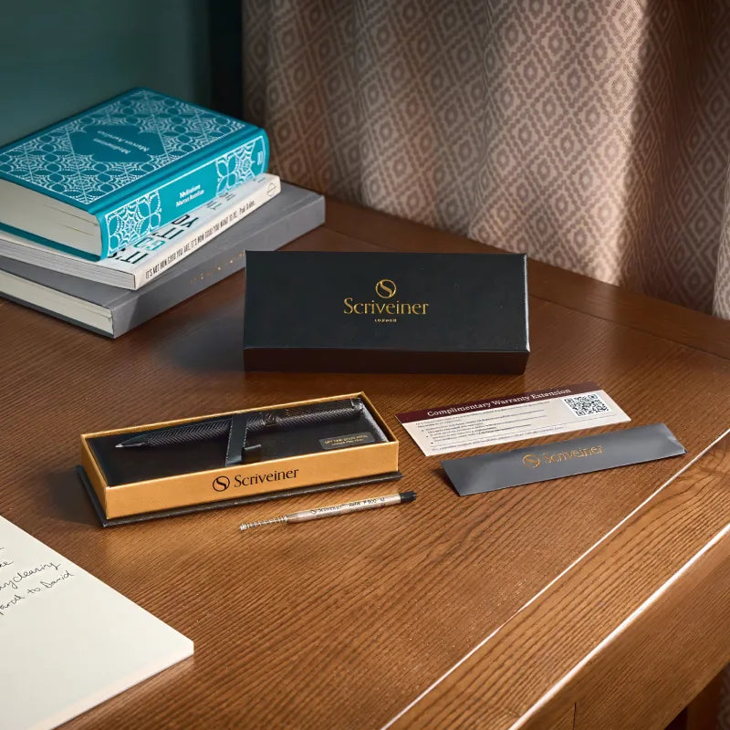 Scriveiner Classic All Black Ballpoint Pen