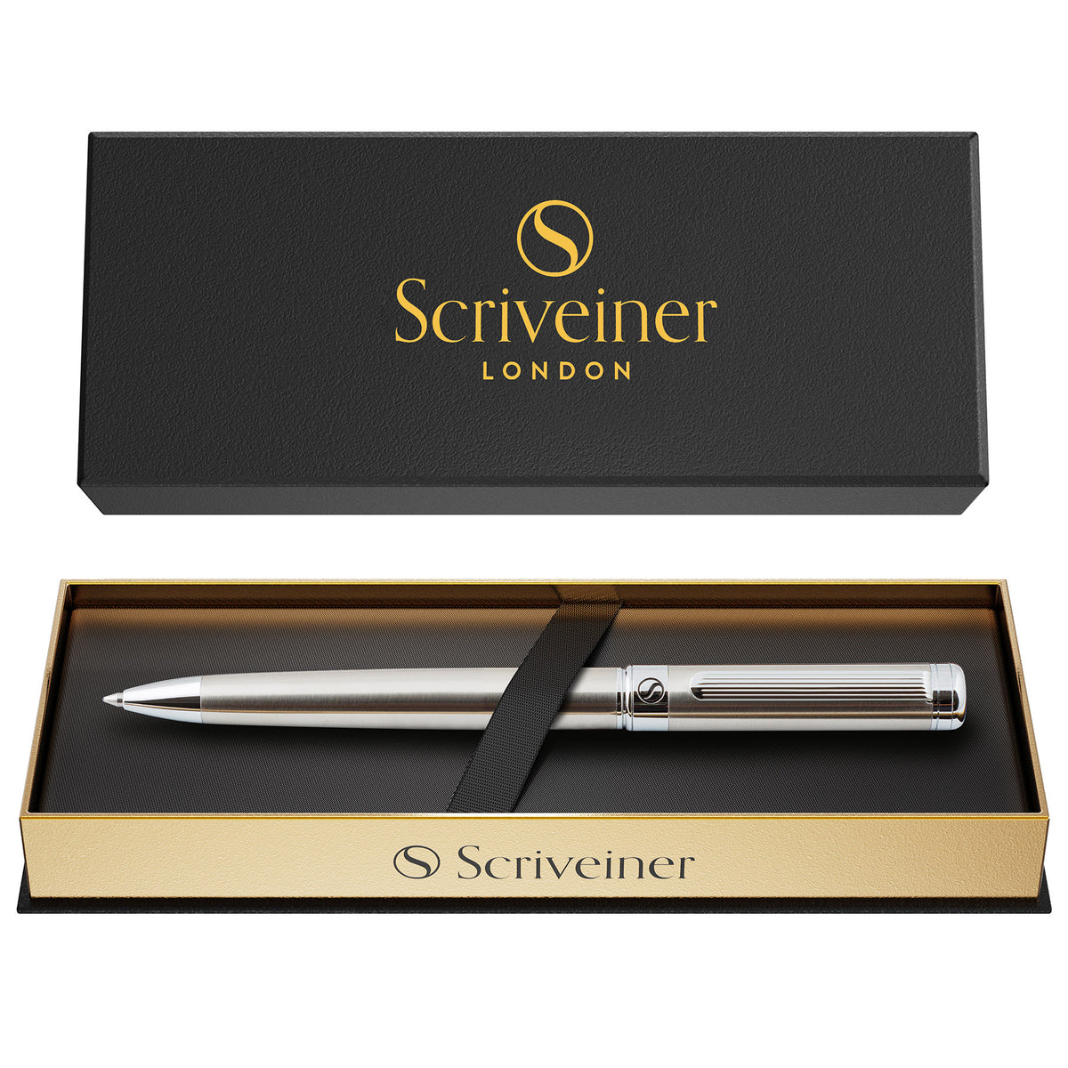 Scriveiner Classic Stainless Steel Ballpoint Pen