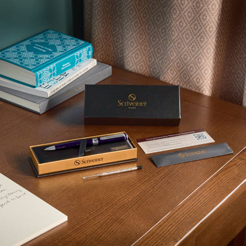 Scriveiner Classic Aubergine Ballpoint Pen - Custom