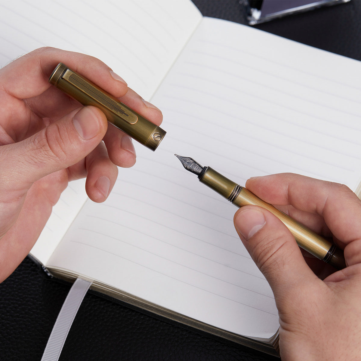 Scriveiner Pocket Pen Bronze Fountain Pen - Fine Nib