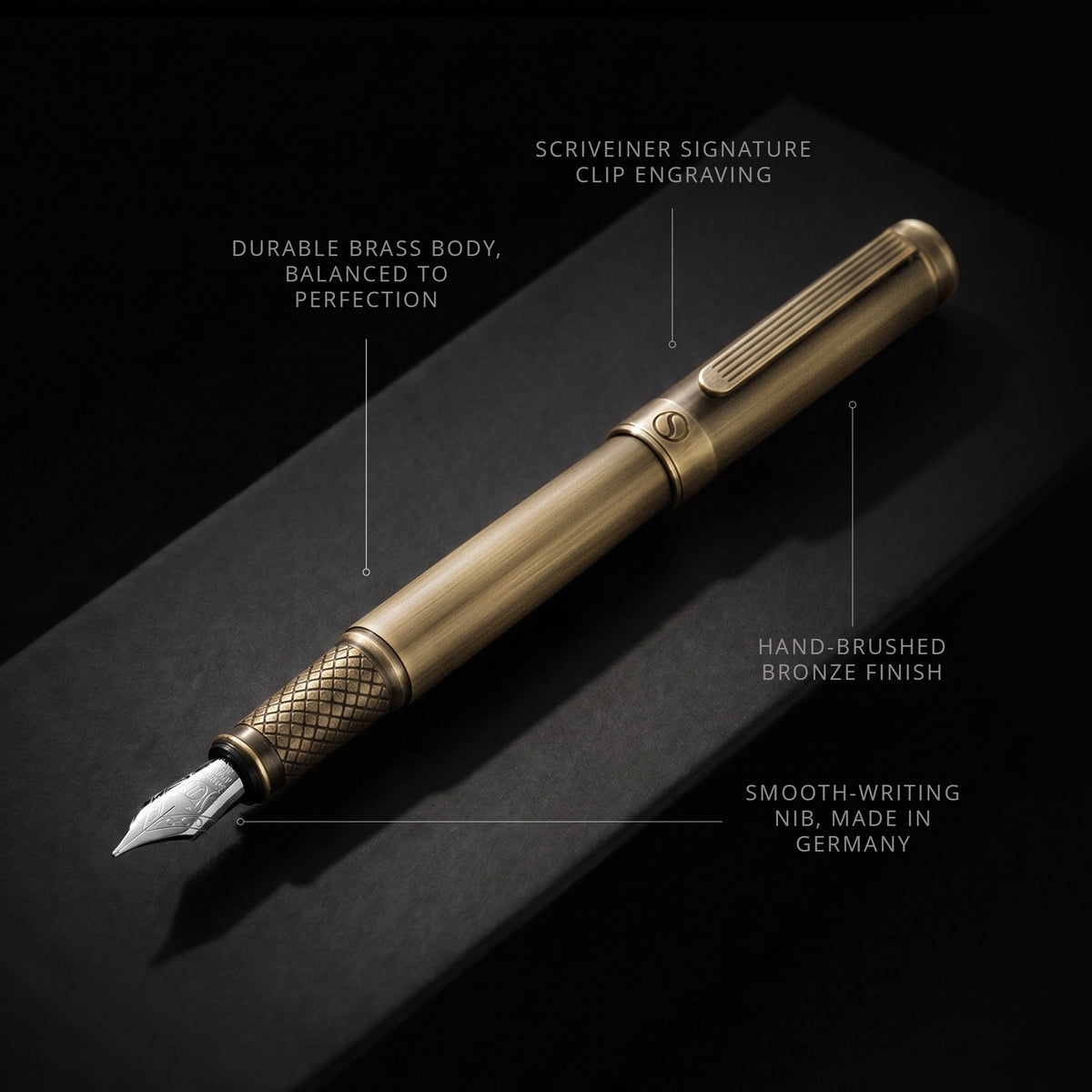 Scriveiner Classic Bronze Fountain Pen – Medium