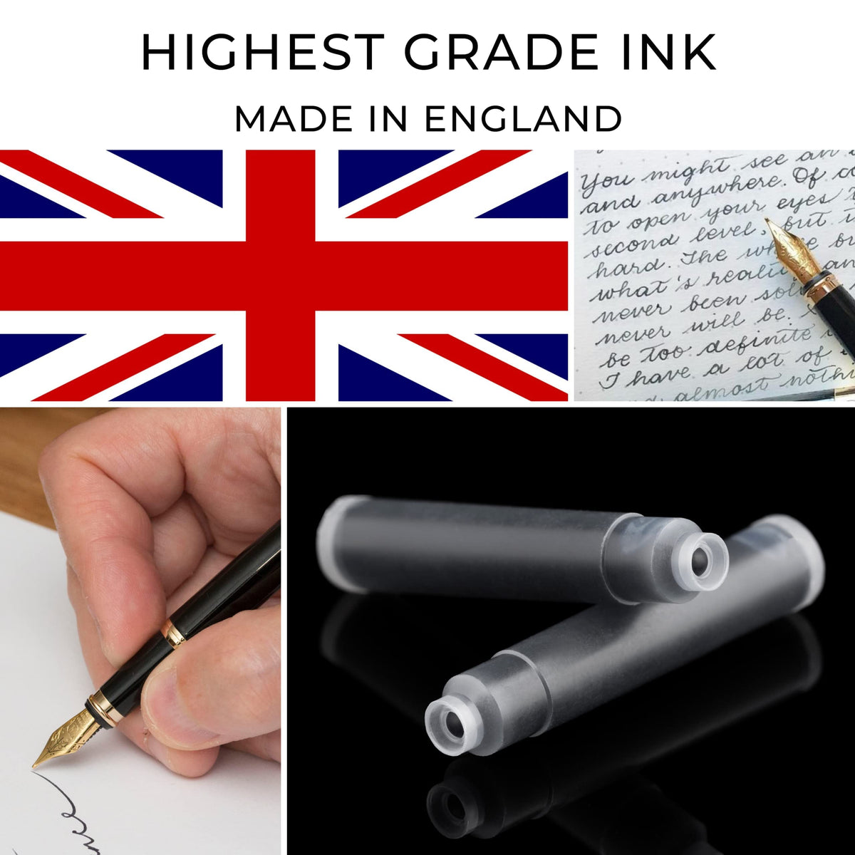 Scriveiner Black Fountain Pen Ink Cartridges